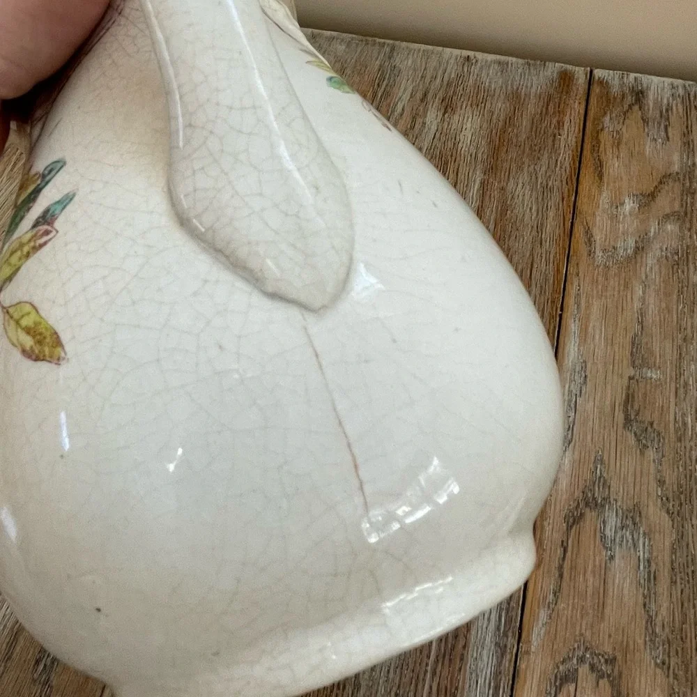 Antique Ironstone Pink China E.T.P. Co. Floral Pattern Pitcher❤️ - Picture 7 of 12
